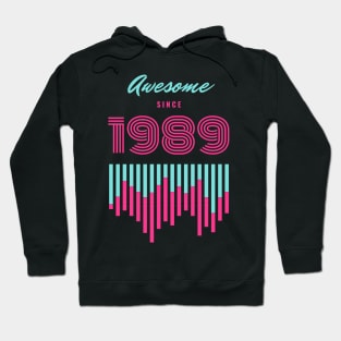 Blue and Pink Retro Birthday Event Hoodie